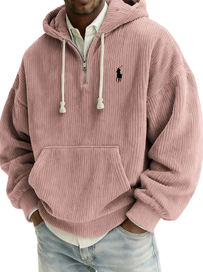 Sudadera con Capucha de Pana Cálida y con Estilo para Hombre – Moda de Invierno