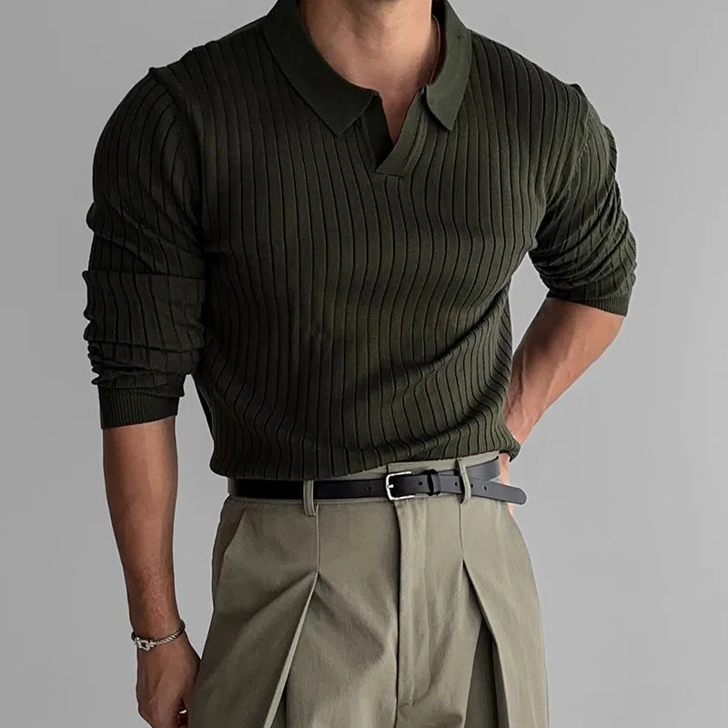 Polo de manga larga de punto Orlo