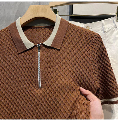 Polo de punto con cremallera