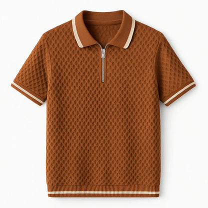 Polo de punto con cremallera