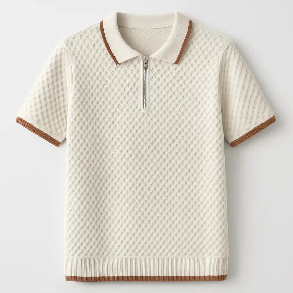 Polo de punto con cremallera