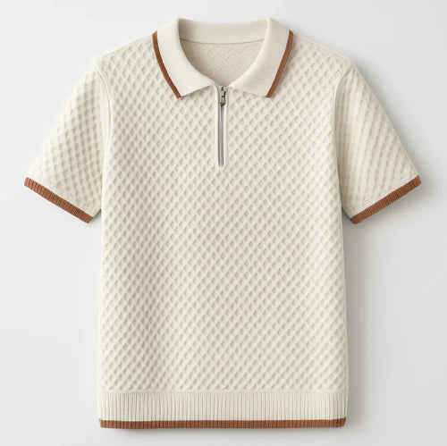 Polo de punto con cremallera