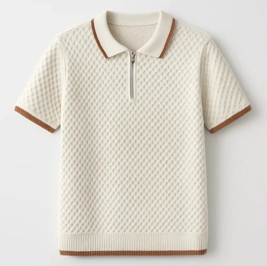 Polo de punto con cremallera